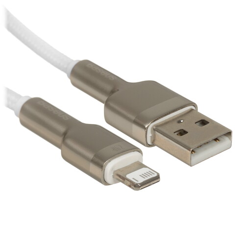 Купить Кабель круглый Baseus Lightning 8-pin - USB 2.0 Type-A белый 2 м  9260686. Характеристики, отзывы и цены в Донецке
