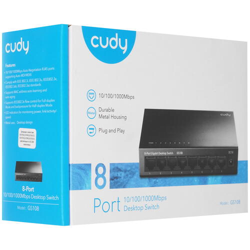 Купить Коммутатор Cudy GS108  9046077. Характеристики, отзывы и цены в Донецке