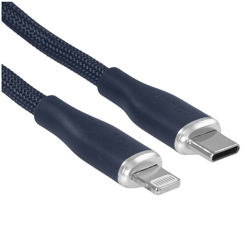Купить Кабель круглый VOLTME Lightning 8-pin - USB Type-C синий 1.2 м  9210874. Характеристики, отзывы и цены в Донецке