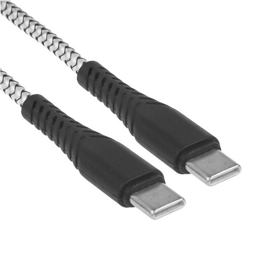 Купить Кабель круглый BoraSCO USB Type-C - USB Type-C серый 1 м  5614057. Характеристики, отзывы и цены в Донецке
