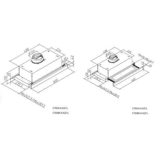 Купить Вытяжка телескопическая Gorenje TH606E4B черный/черный  9993416. Характеристики, отзывы и цены в Донецке