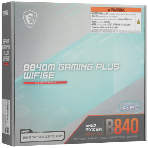 Купить Материнская плата MSI B840M GAMING PLUS WIFI6E  5635184. Характеристики, отзывы и цены в Донецке