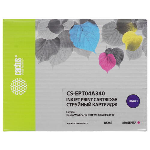 Купить Картридж Cactus T04A3 CS-EPT04A340 пурпурный  9985936. Характеристики, отзывы и цены в Донецке