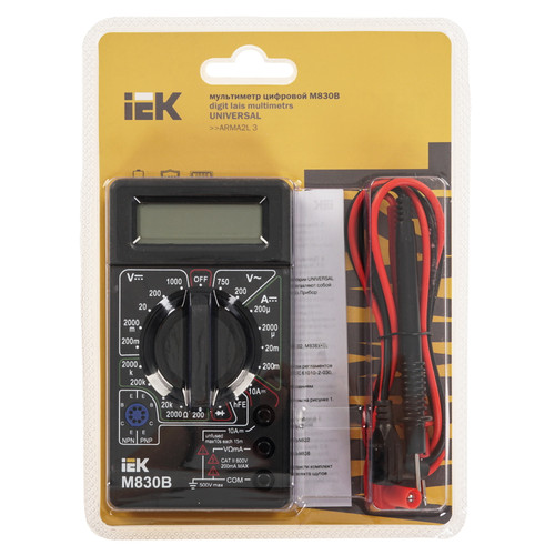 Купить Мультиметр IEK Universal M830B  5302032. Характеристики, отзывы и цены в Донецке