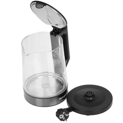 Купить Электрочайник Weissgauff WK 1700 EcoGlass Nero черный  9259481. Характеристики, отзывы и цены в Донецке
