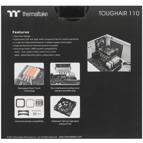 Купить Кулер для процессора Thermaltake TOUGHAIR 110  4808767. Характеристики, отзывы и цены в Донецке
