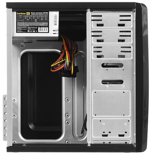 Купить Корпус ExeGate CP-601-CP400 [4895205102675] черный  8188245. Характеристики, отзывы и цены в Донецке