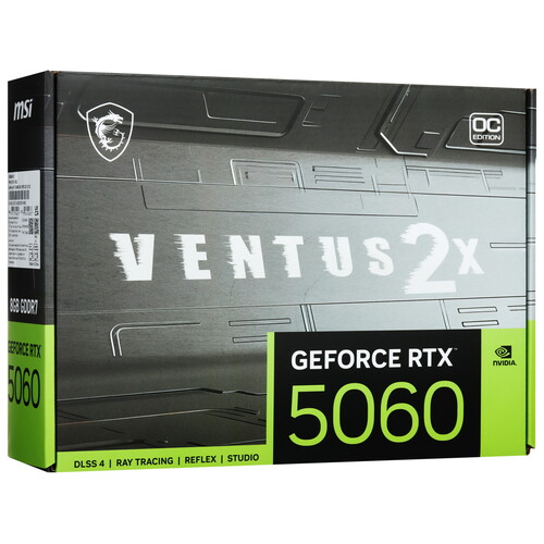 Купить Видеокарта MSI GeForce RTX 5060 VENTUS 2X OC  5624891. Характеристики, отзывы и цены в Донецке