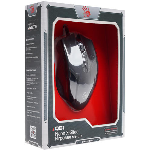 Купить Мышь проводная A4Tech Bloody Q51  черный  1191507. Характеристики, отзывы и цены в Донецке