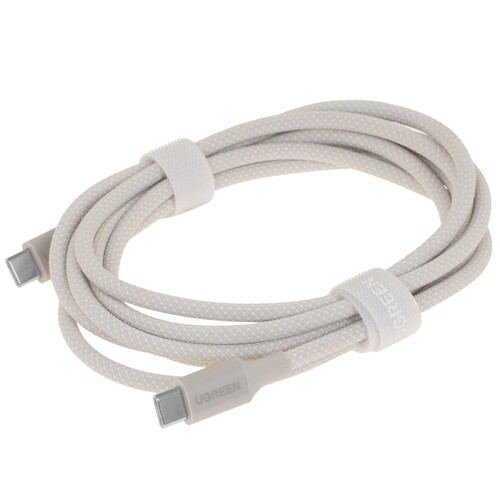 Купить Кабель круглый Ugreen USB Type-C - USB Type-C серебристый 2 м  5624639. Характеристики, отзывы и цены в Донецке
