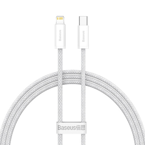 Купить Кабель круглый Baseus Lightning 8-pin - USB Type-C белый 1 м  9260659. Характеристики, отзывы и цены в Донецке