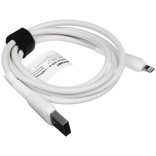 Купить Кабель круглый REXANT Lightning 8-pin - USB 2.0 Type-A белый 1 м  5454251. Характеристики, отзывы и цены в Донецке