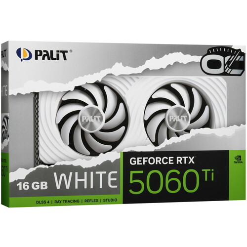 Купить Видеокарта Palit GeForce RTX 5060 Ti White OC  5633412. Характеристики, отзывы и цены в Донецке