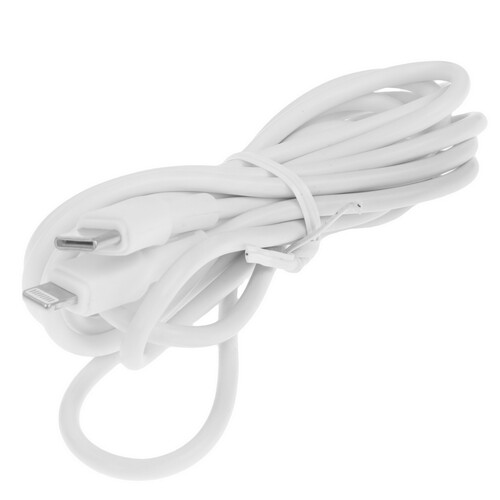 Купить Кабель круглый BoraSCO Lightning 8-pin - USB Type-C белый 2 м  5614055. Характеристики, отзывы и цены в Донецке
