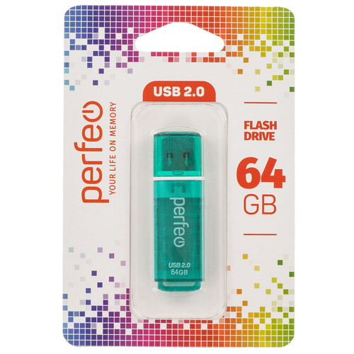 Купить Память USB Flash 64 ГБ Perfeo C13 [PF-C13G064]  9209153. Характеристики, отзывы и цены в Донецке