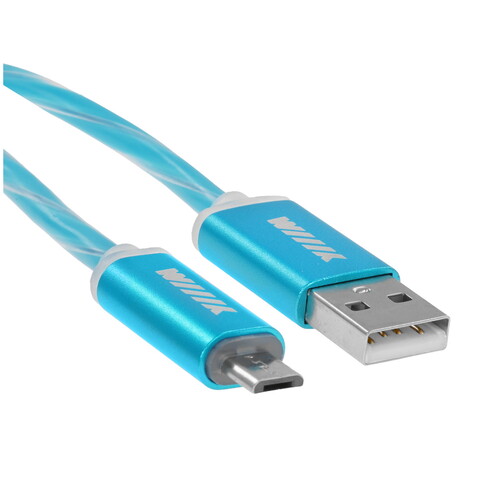 Купить Кабель круглый WIIIX micro USB - USB 2.0 Type-A голубой 1.2 м  5488299. Характеристики, отзывы и цены в Донецке