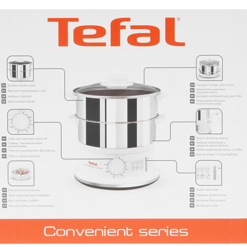 Купить Пароварка Tefal Convenient Series VC145130 белый  9071070. Характеристики, отзывы и цены в Донецке