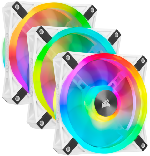 Купить Комплект вентиляторов Corsair iCUE QL120 RGB [CO-9050104-WW] белый  5610051. Характеристики, отзывы и цены в Донецке