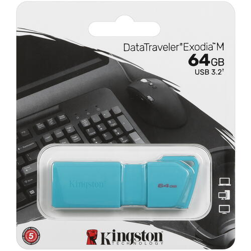 Купить Память USB Flash 64 ГБ Kingston DataTraveler Exodia M [KC-U2L64-7LB]  5460022. Характеристики, отзывы и цены в Донецке