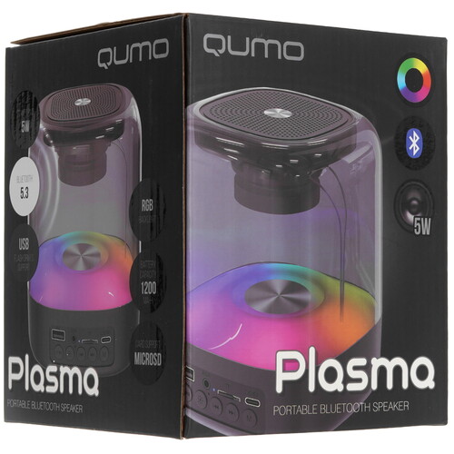 Купить Портативная колонка QUMO Plasma, черный  5423244. Характеристики, отзывы и цены в Донецке