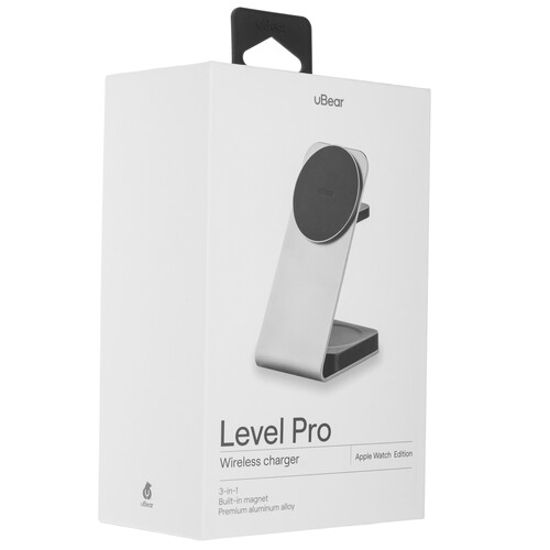 Купить Беспроводное зарядное устройство uBear Level Pro 3-in-1 Apple Watch Edition серебристый  9240483. Характеристики, отзывы и цены в Донецке