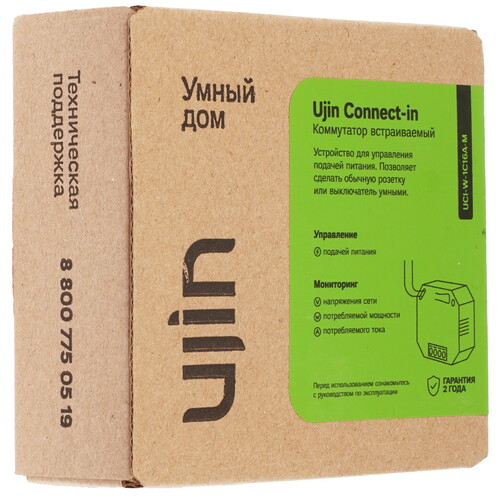 Купить Умное реле UJIN Connect-in UCI-W-1С16A-M  5475407. Характеристики, отзывы и цены в Донецке