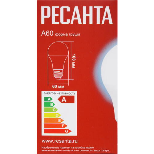Купить Лампа светодиодная Ресанта LL-R-A60-11W-230-6K-E27  5401713. Характеристики, отзывы и цены в Донецке