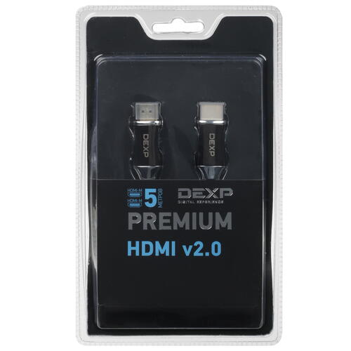 Купить Кабель  DEXP HDMI - HDMI, 5 м  1252070. Характеристики, отзывы и цены в Донецке