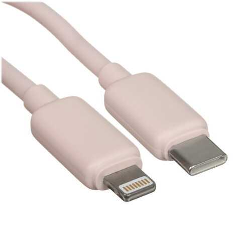 Купить Кабель круглый USAMS Lightning 8-pin - USB Type-C розовый 1 м  5480419. Характеристики, отзывы и цены в Донецке