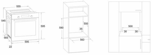 Купить Газовый духовой шкаф Simfer B6GM12016  8186950. Характеристики, отзывы и цены в Донецке