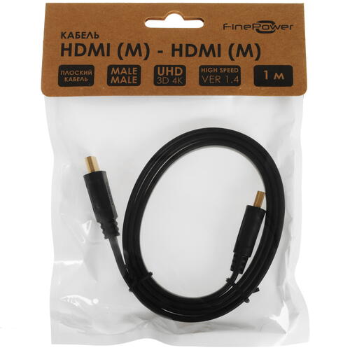 Купить Кабель  FinePower HDMI - HDMI, 1 м  5009129. Характеристики, отзывы и цены в Донецке