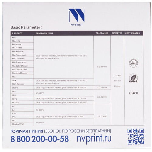 Купить Пластик NVPRINT PETG Cyan  9158640. Характеристики, отзывы и цены в Донецке