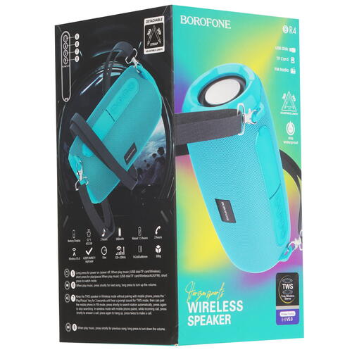 Купить Портативная колонка Borofone BR4 Horizon, синий  5465133. Характеристики, отзывы и цены в Донецке