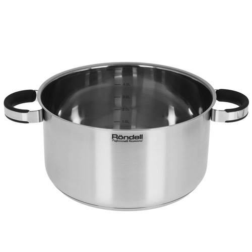 Купить Кастрюля Rondell Brando RDS-1805 5.1 л 24 см серебристый  9309624. Характеристики, отзывы и цены в Донецке
