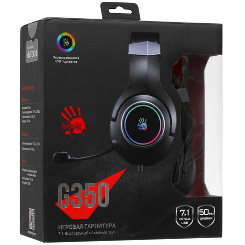 Купить Проводные наушники A4Tech Bloody G350 черный 2021  4758931. Характеристики, отзывы и цены в Донецке