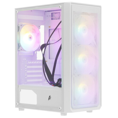 Купить Корпус 1STPLAYER FD3-M [FD3-M-WH-4F1-W] белый  5481836. Характеристики, отзывы и цены в Донецке