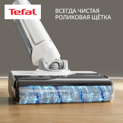 Купить Моющий пылесос вертикальный   Tefal X-Clean 10 GF7540FO  белый  5481255. Характеристики, отзывы и цены в Донецке