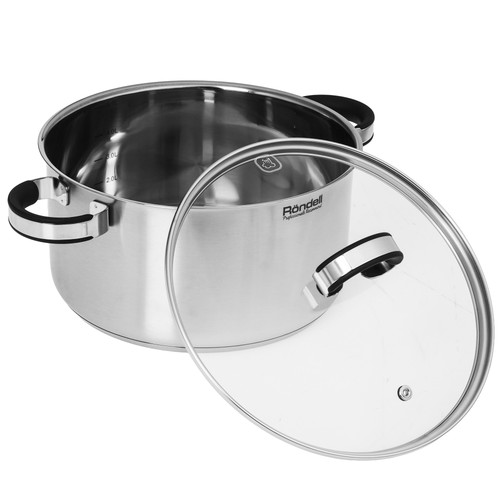 Купить Кастрюля Rondell Brando RDS-1805 5.1 л 24 см серебристый  9309624. Характеристики, отзывы и цены в Донецке