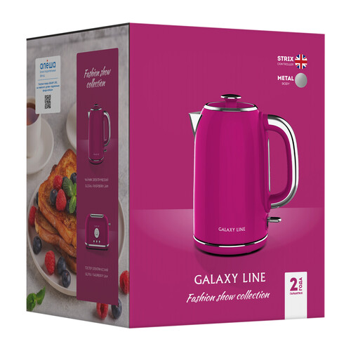 Купить Электрочайник Galaxy Line GL 0346 розовый  9129734. Характеристики, отзывы и цены в Донецке