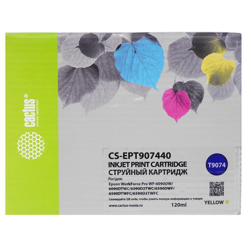 Купить Картридж Cactus CS-EPT907440 желтый  9926300. Характеристики, отзывы и цены в Донецке