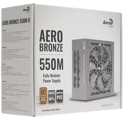 Купить Блок питания AeroCool AERO BRONZE 550M  4714754. Характеристики, отзывы и цены в Донецке