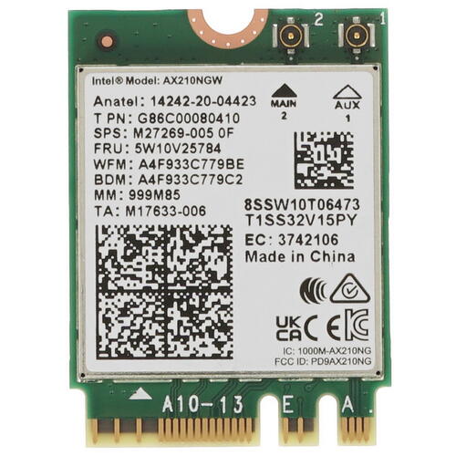 Купить Wi-Fi адаптер + Bluetooth Intel Wi-Fi 6 AX210.NGWG.NV  4883266. Характеристики, отзывы и цены в Донецке