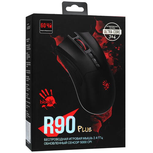 Купить Мышь беспроводная A4Tech Bloody R90 Plus  черный  5400139. Характеристики, отзывы и цены в Донецке