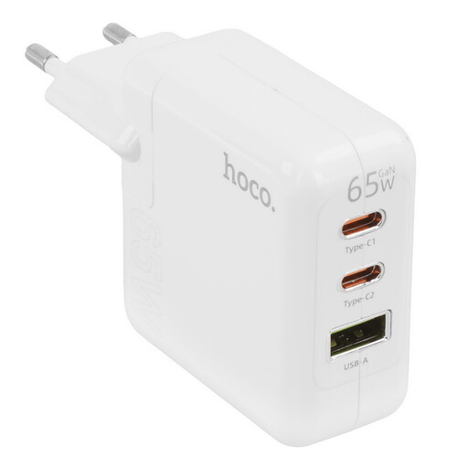 Купить Сетевое зарядное устройство Hoco C115A Header белый  5459381. Характеристики, отзывы и цены в Донецке