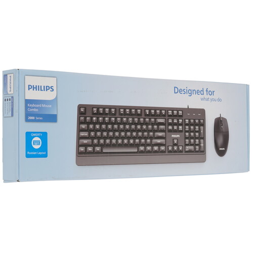 Купить Клавиатура+мышь  проводная  Philips SPT6247 черный  9251635. Характеристики, отзывы и цены в Донецке