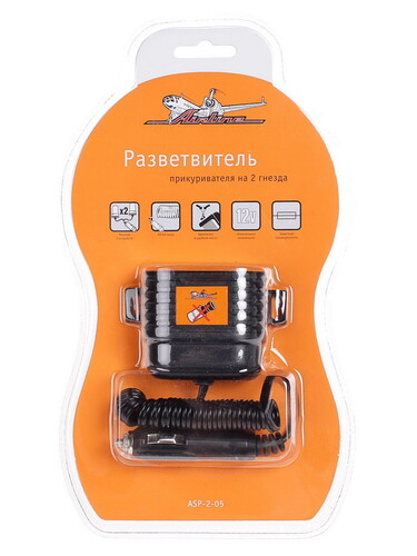 Купить Разветвитель автоприкуривателя AIRLINE ASP-2-05  6720880. Характеристики, отзывы и цены в Донецке