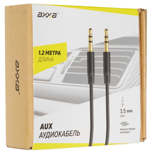 Купить Кабель   AXXA 3.5 mm jack - 3.5 mm jack черный  5475928. Характеристики, отзывы и цены в Донецке