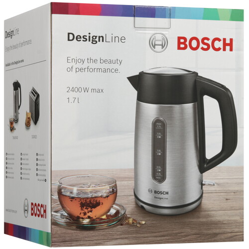 Купить Электрочайник Bosch TWK 4P440 серебристый  5473494. Характеристики, отзывы и цены в Донецке