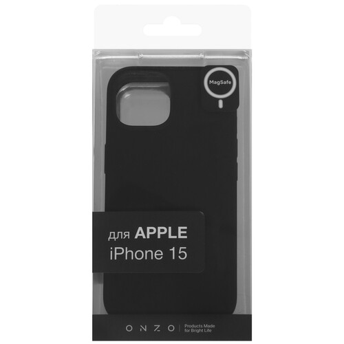 Купить Накладка  ONZO Velvet MagSafe для Apple iPhone 15 черный  9296557. Характеристики, отзывы и цены в Донецке