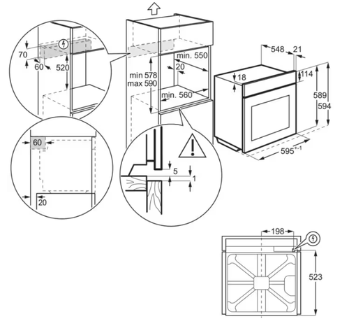 Купить Электрический духовой шкаф ELECTROLUX LOE8F38X черный  9296643. Характеристики, отзывы и цены в Донецке